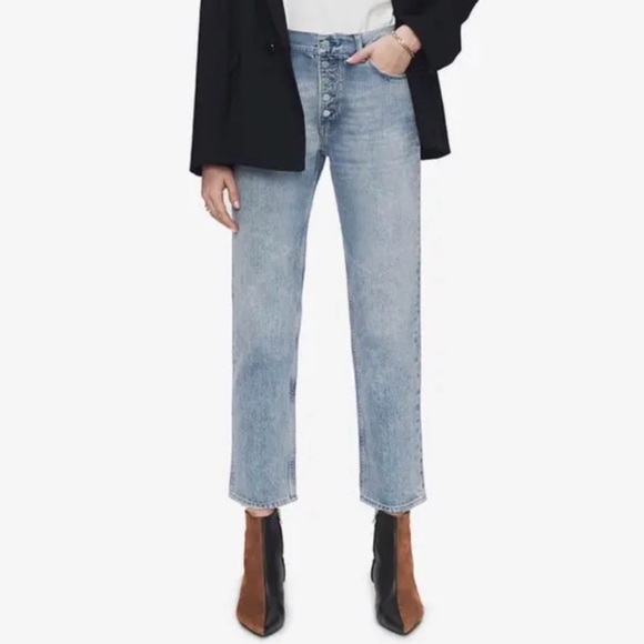 Anine Bing Etta Jeans Women's Size 27 Washed Light Blue Straight - Picture 2 of 13